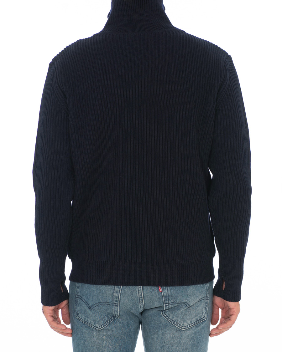 Herren | Pullover | Andersen-Andersen | Navy Half Zip Pockets Sweater Navy Blue