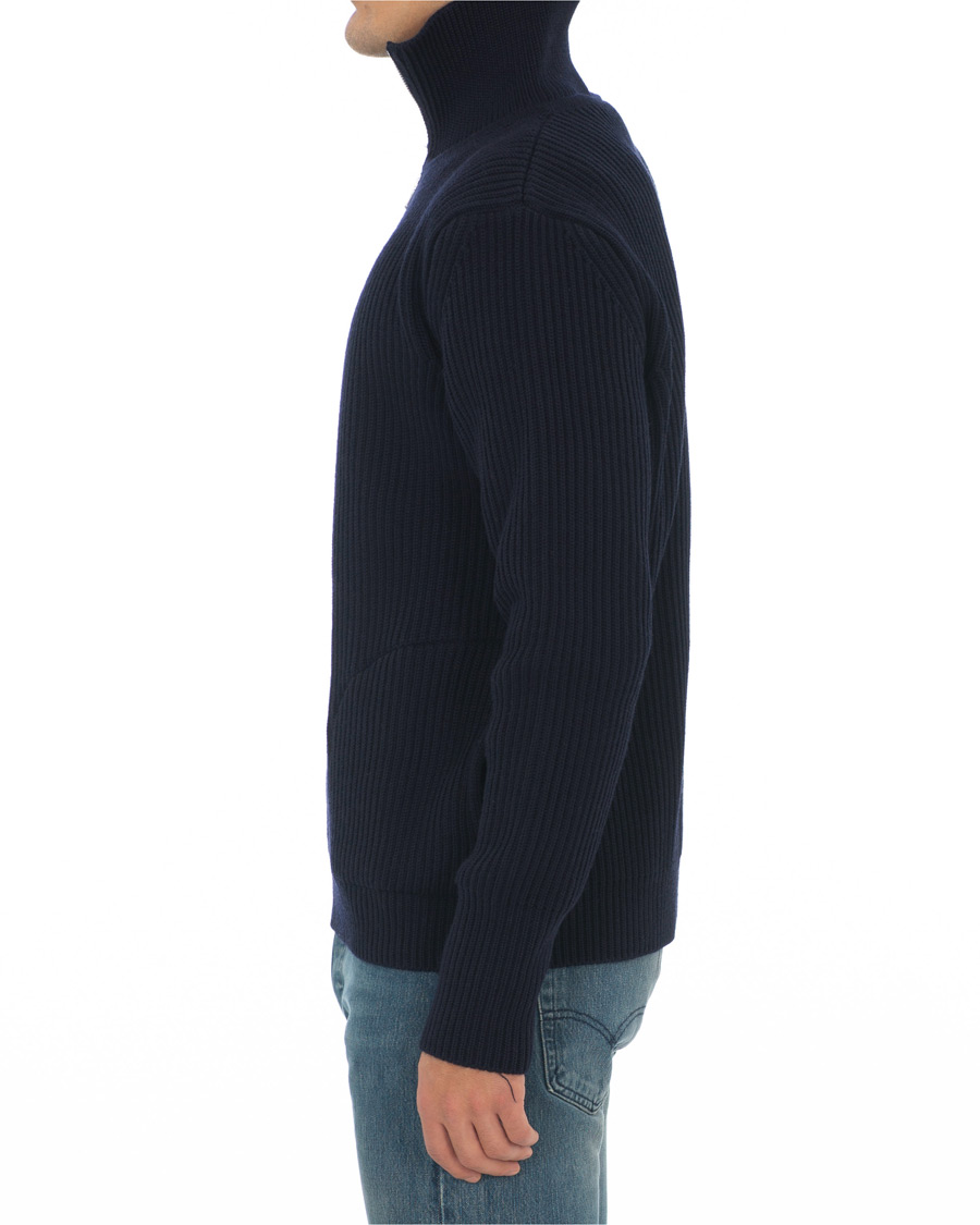 Herren | Pullover | Andersen-Andersen | Navy Half Zip Pockets Sweater Navy Blue