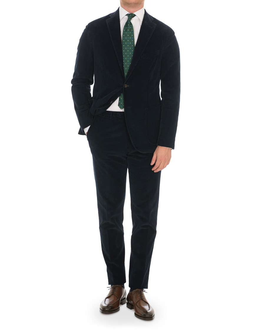 Herren | Anzüge | Boglioli | K Jacket Patch Pocket Corduroy Suit Navy