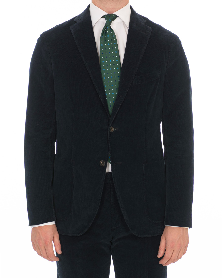 Herren | Anzüge | Boglioli | K Jacket Patch Pocket Corduroy Suit Navy