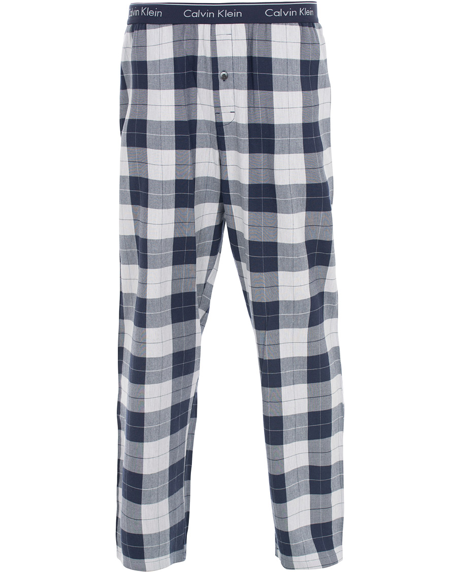 Herren | Schlafanzüge & Bademäntel | Calvin Klein | Flannel Checked Pyjama Trousers Blue/White