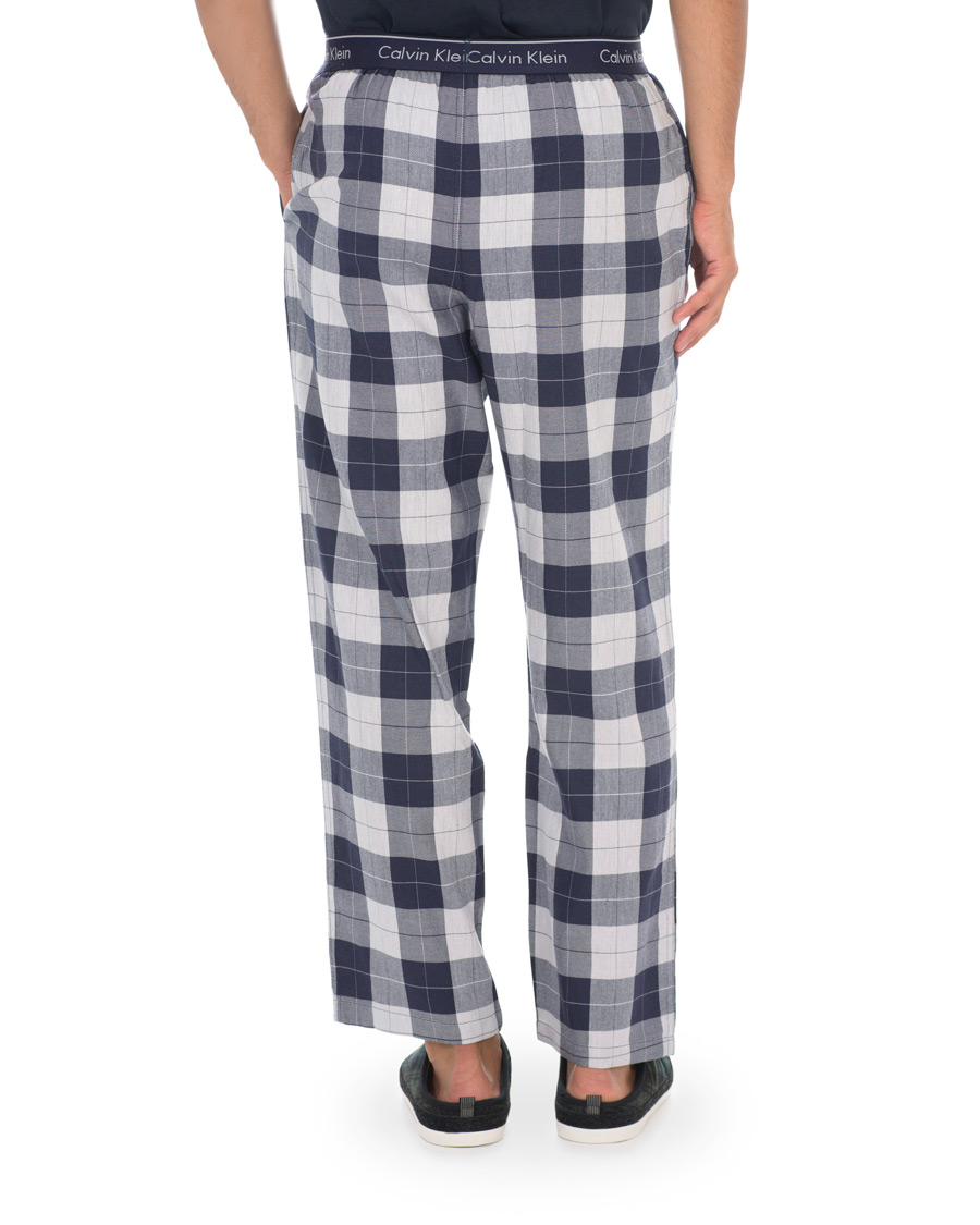Herren | Schlafanzüge & Bademäntel | Calvin Klein | Flannel Checked Pyjama Trousers Blue/White