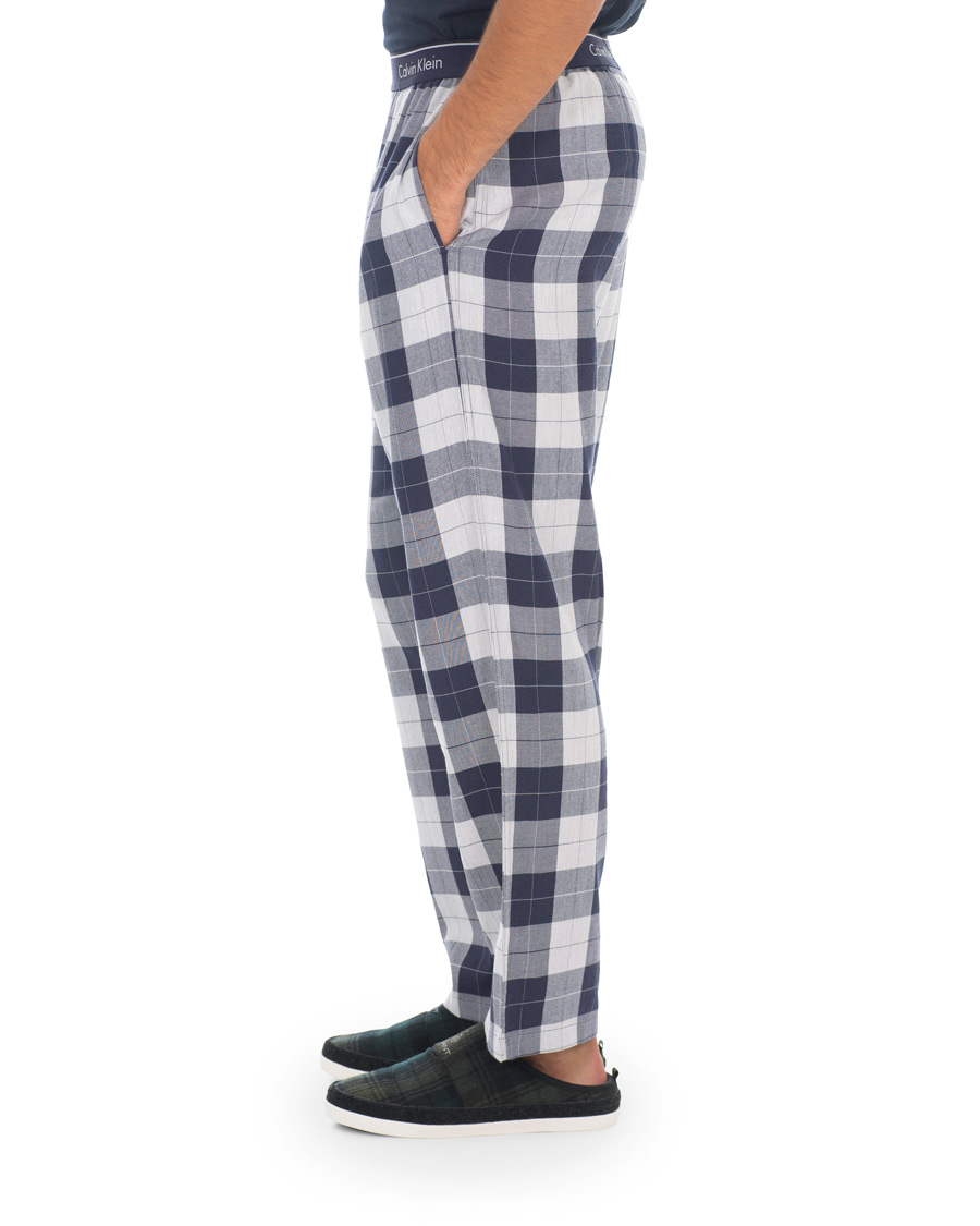 Herren | Schlafanzüge & Bademäntel | Calvin Klein | Flannel Checked Pyjama Trousers Blue/White