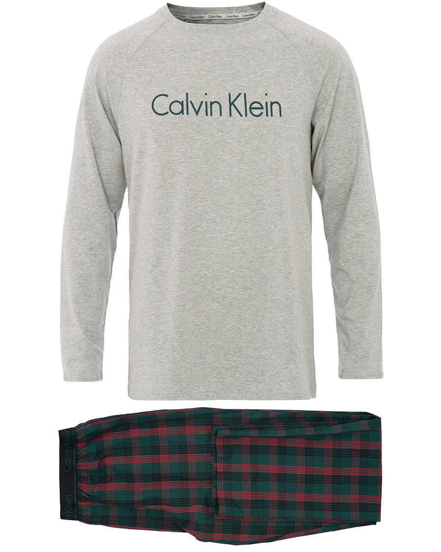 Herren | Schlafanzüge & Bademäntel | Calvin Klein | Pyjama Set Grey/Checked