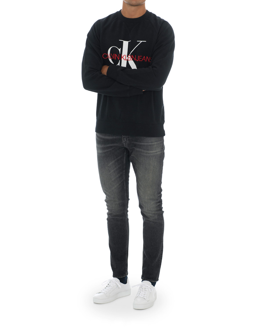 Herren | Pullover | Calvin Klein Jeans | Washed Monogram Sweatshirt Black