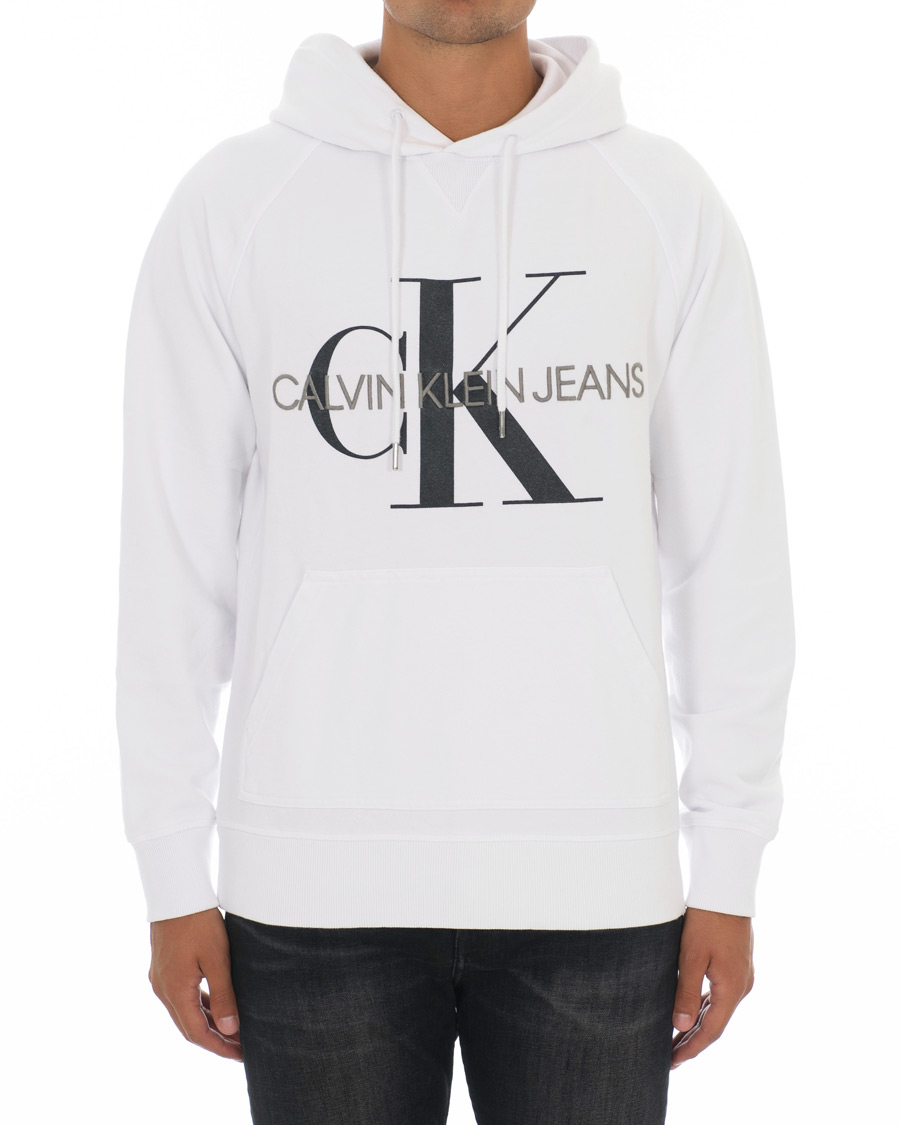 Herren | Pullover | Calvin Klein Jeans | Washed Monogram Hoodie White