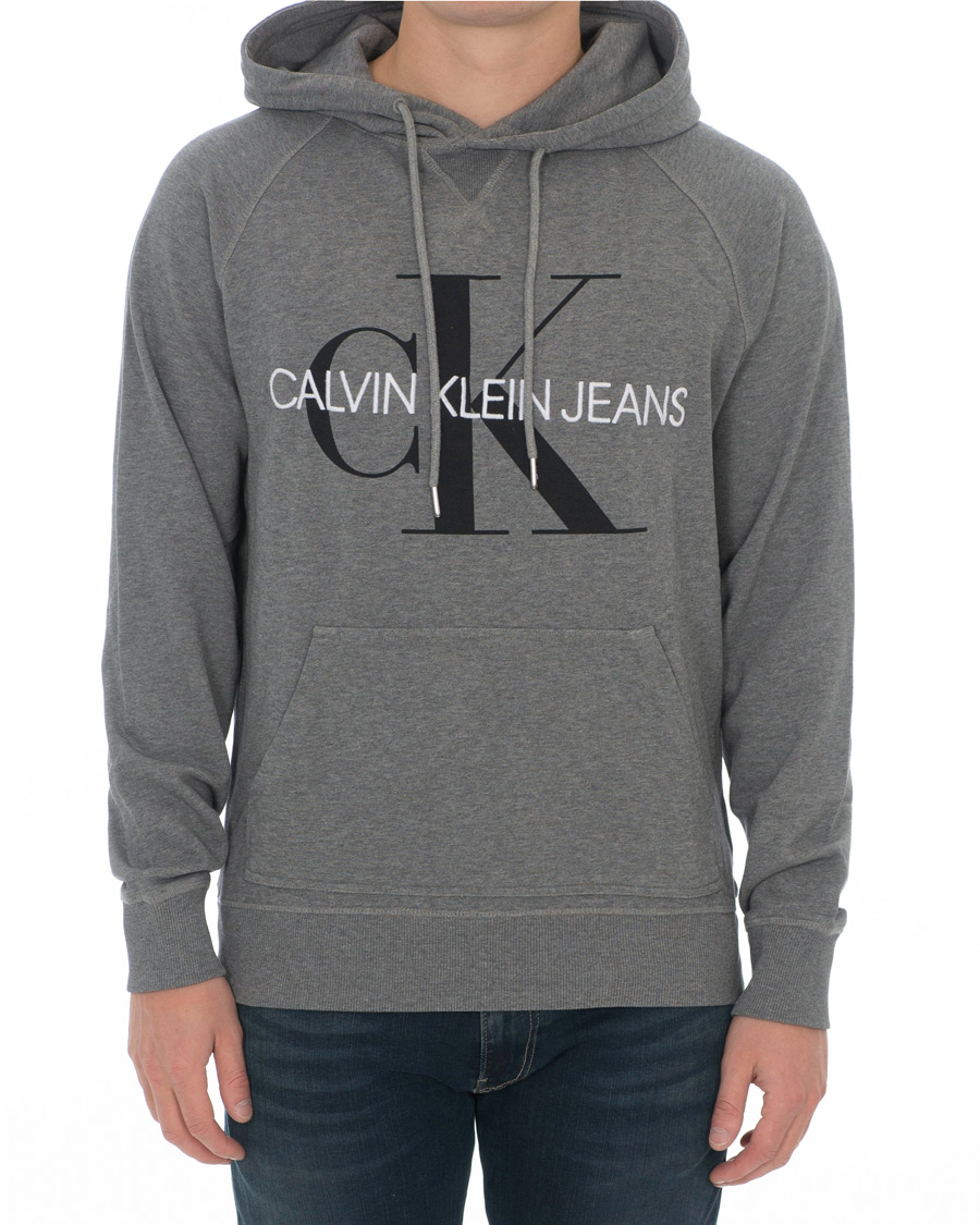 Herren | Pullover | Calvin Klein Jeans | Washed Monogram Hoodie Grey