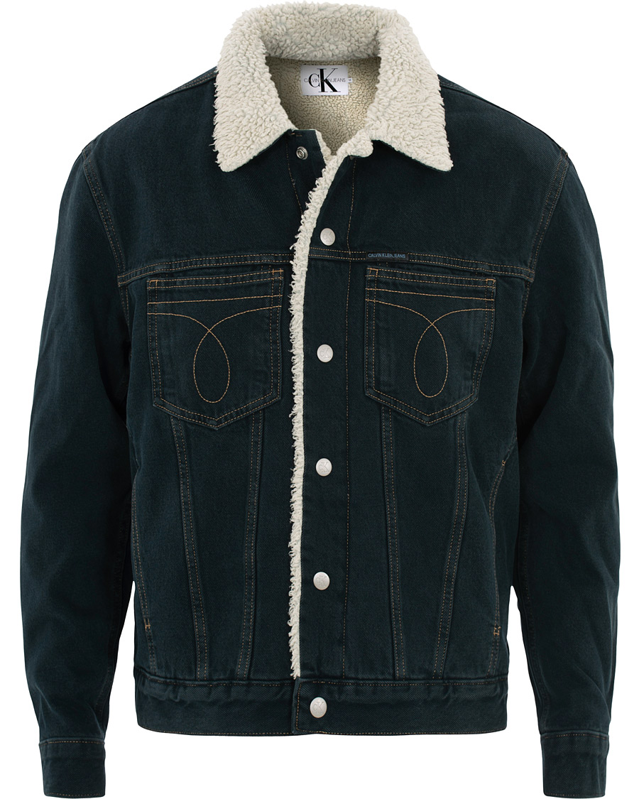 Herren | Jacken | Calvin Klein Jeans | Iconic Omega Sherpa Denim Jacket Black