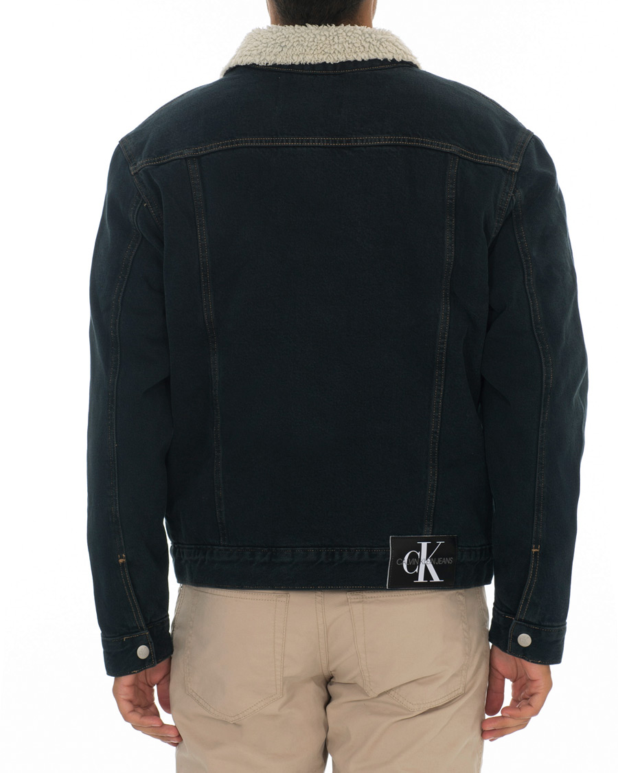 Herren | Jacken | Calvin Klein Jeans | Iconic Omega Sherpa Denim Jacket Black