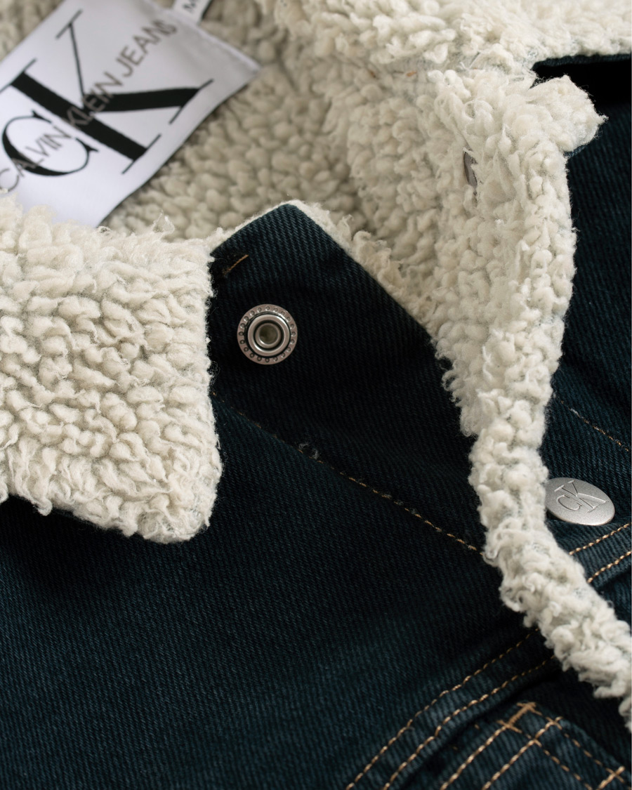 Herren | Jacken | Calvin Klein Jeans | Iconic Omega Sherpa Denim Jacket Black
