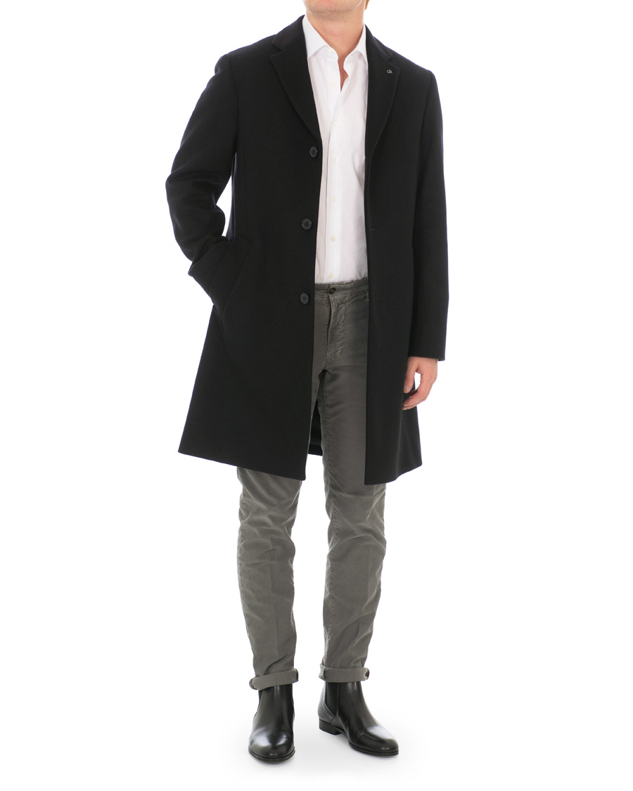 Calvin Klein Wool/Cashmere Coat Black bei CareOfCarl.de