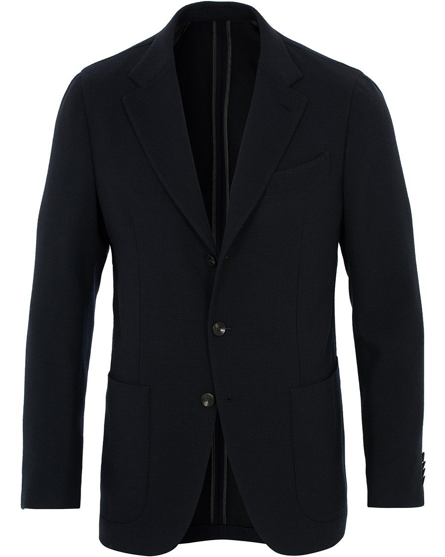 Herren | Sakkos | Caruso | Butterfly Textured Wool Blazer Navy
