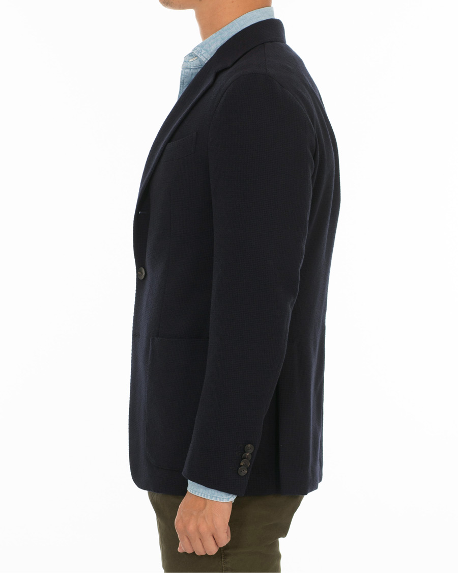 Herren | Sakkos | Caruso | Butterfly Textured Wool Blazer Navy