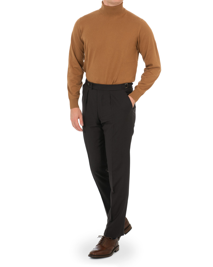 Herren | Pullover | Caruso | Cotton/Cashmere Turtleneck Sweater Camel