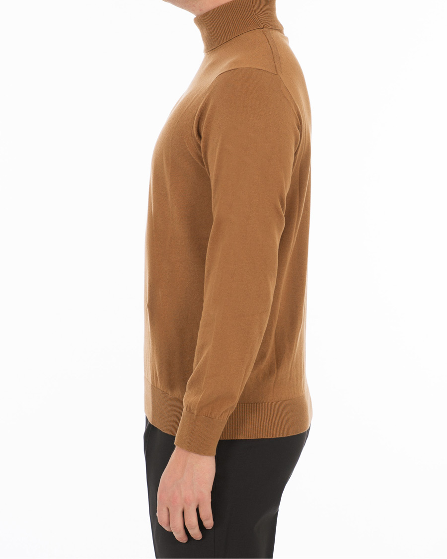 Herren | Pullover | Caruso | Cotton/Cashmere Turtleneck Sweater Camel