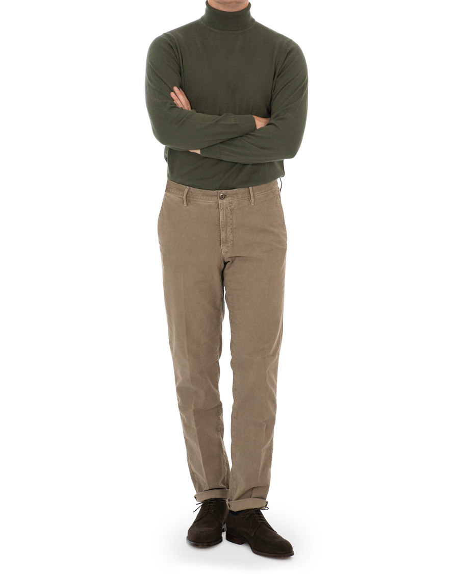 Herren | Pullover | Caruso | Cotton/Cashmere Turtleneck Sweater Dark Green