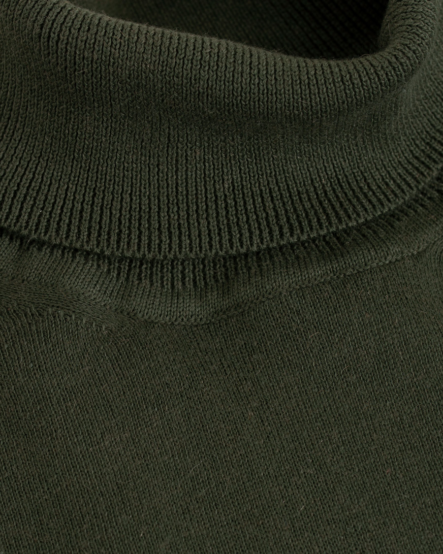 Herren | Pullover | Caruso | Cotton/Cashmere Turtleneck Sweater Dark Green