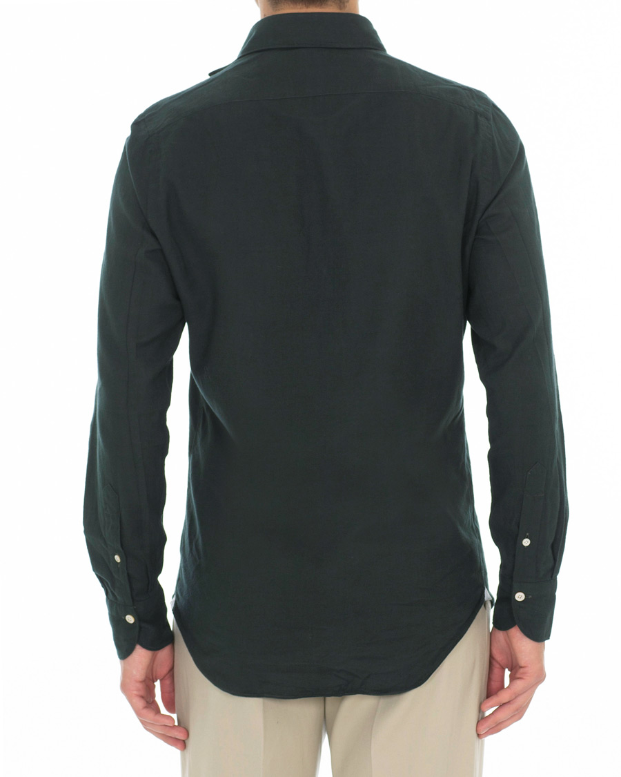 Herren | Hemden | Finamore Napoli | Tokyo Slim Fit Flannel Shirt Forest