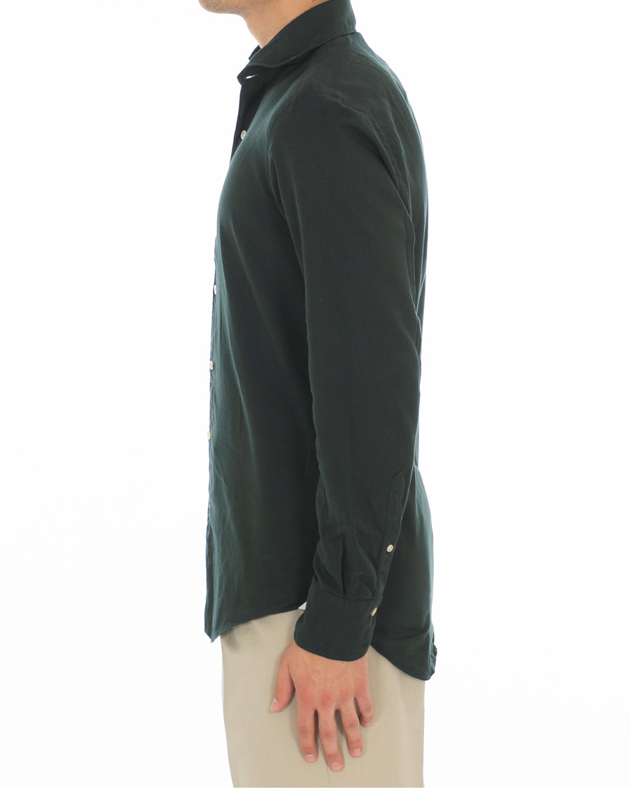 Herren | Hemden | Finamore Napoli | Tokyo Slim Fit Flannel Shirt Forest