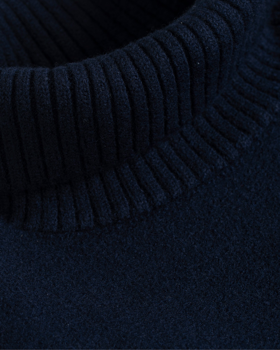 Herren | Pullover | AMI | Oversized Heart Logo Wool Rollneck Navy