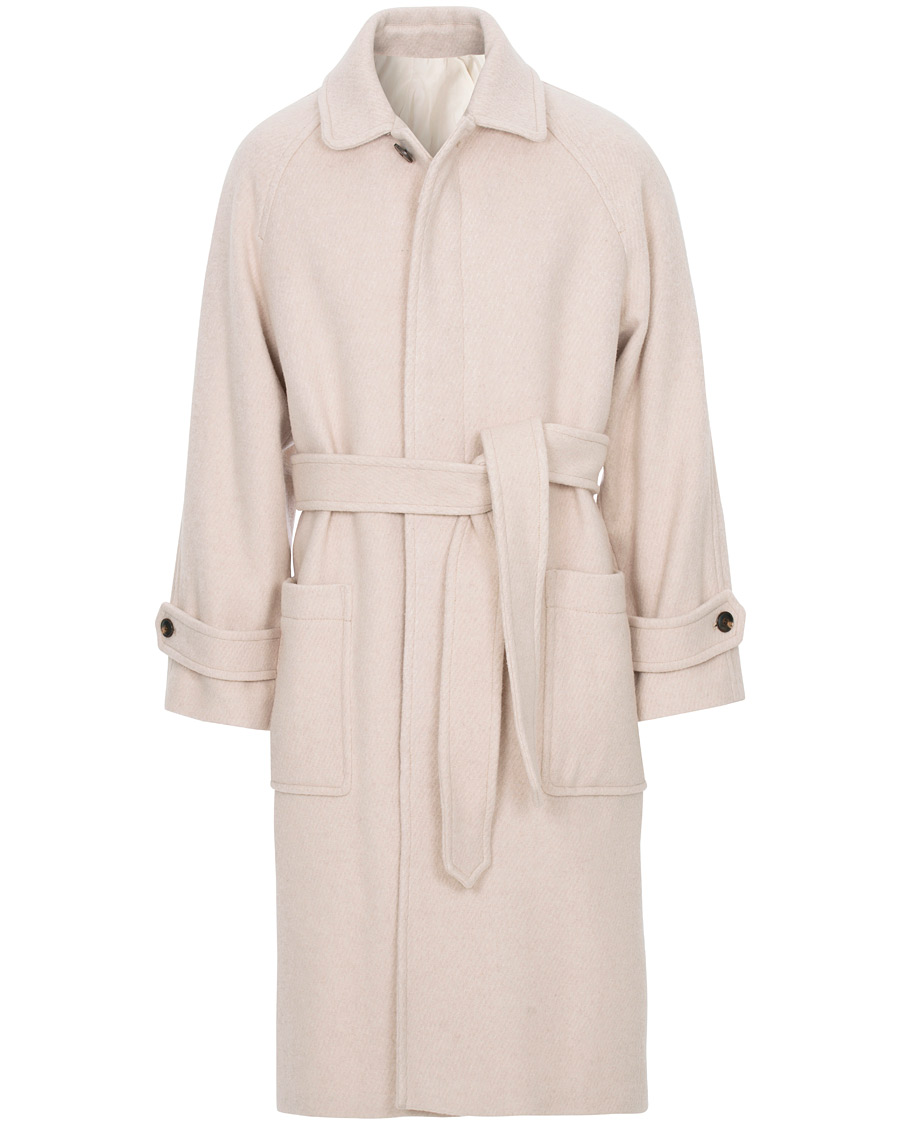 Herren | Jacken | AMI | Brushed Wool Robe Coat Beige