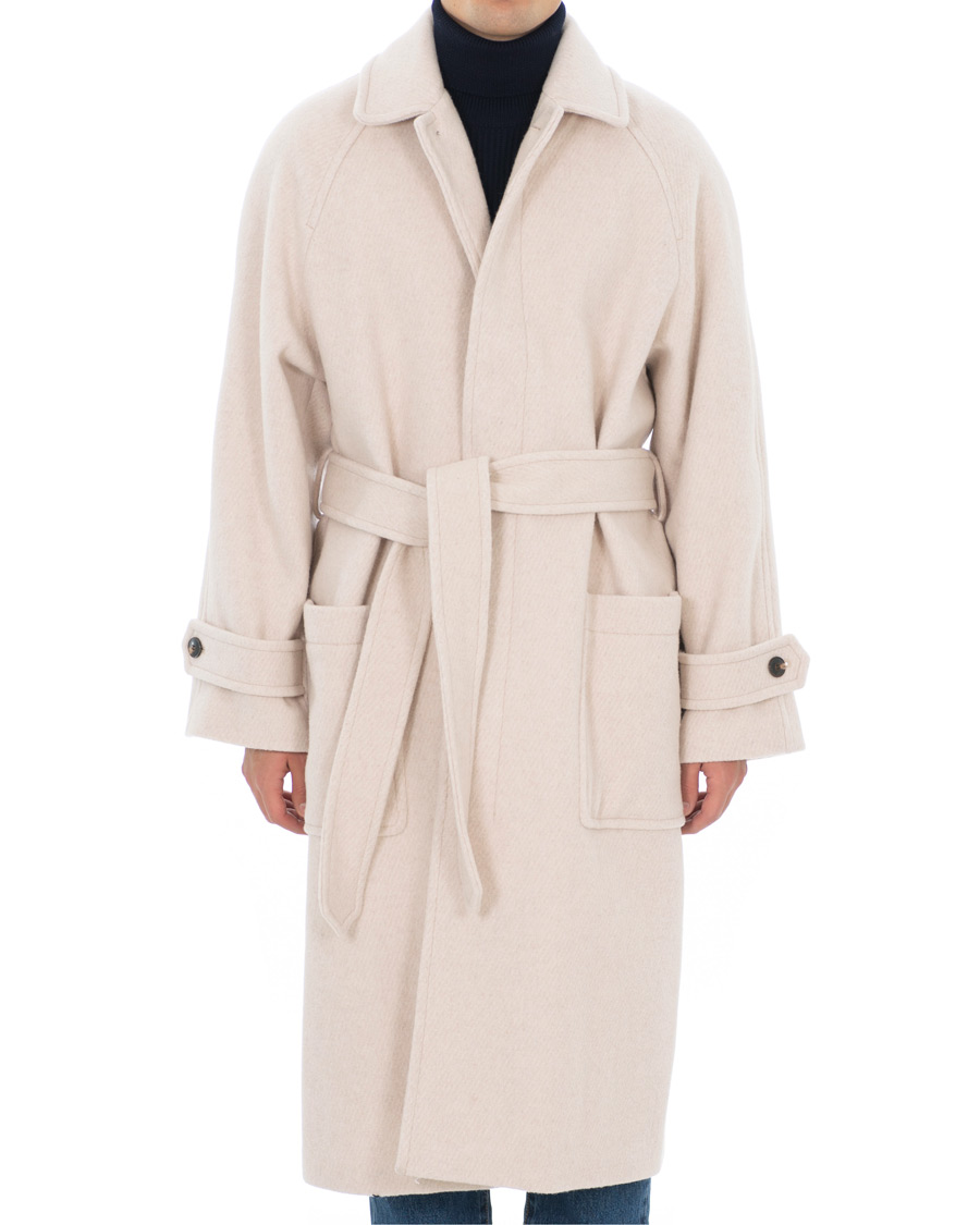 Herren | Jacken | AMI | Brushed Wool Robe Coat Beige