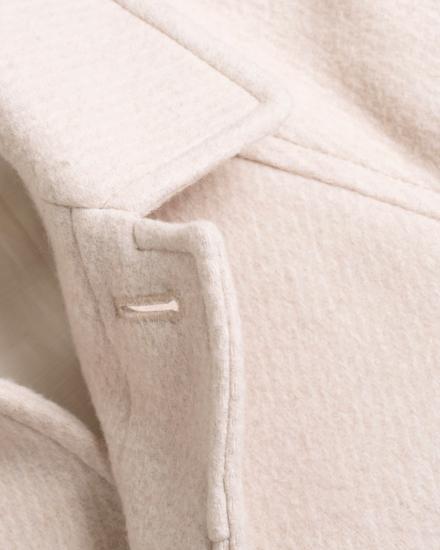 Herren | Jacken | AMI | Brushed Wool Robe Coat Beige