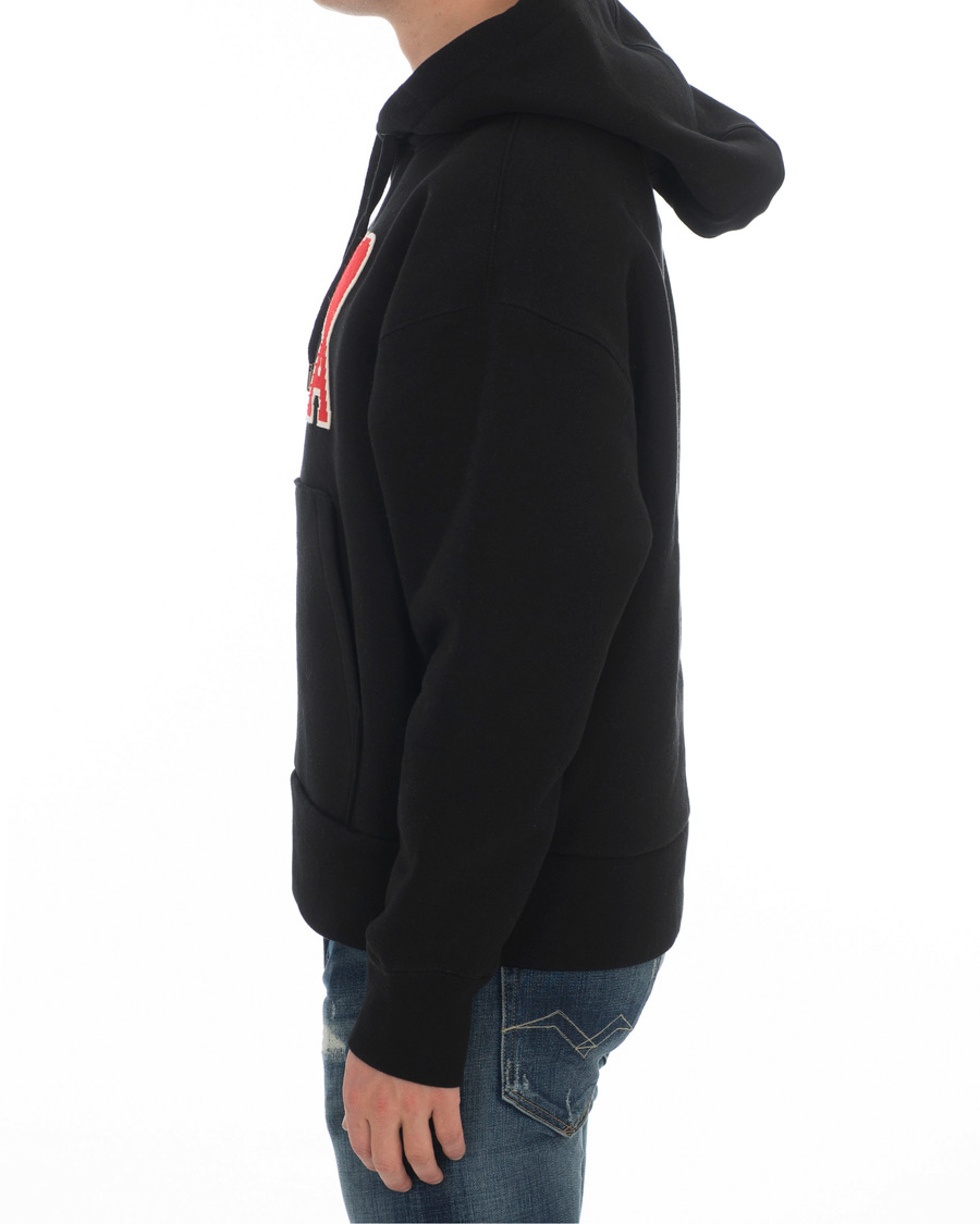 Herren | Pullover | AMI | Large Heart Logo Hoodie Black