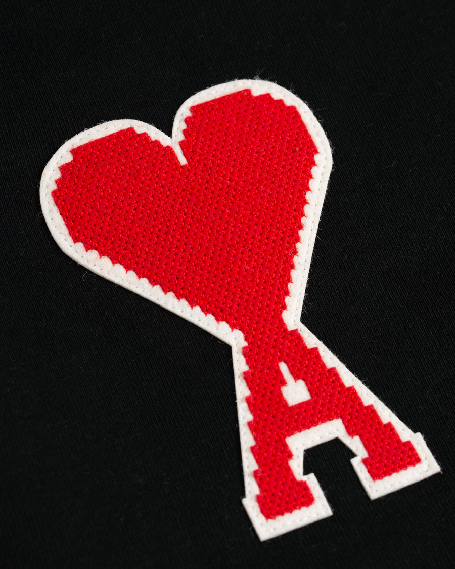 Herren | Pullover | AMI | Large Heart Logo Hoodie Black