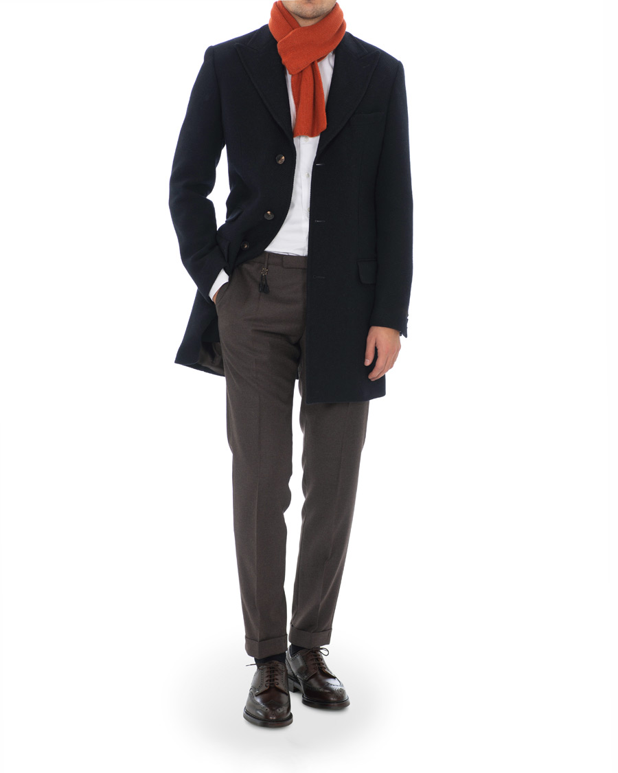 Herren | Piacenza Cashmere Short Loop Cashmere Sarf Orange | Piacenza Cashmere | Short Loop Cashmere Sarf Orange
