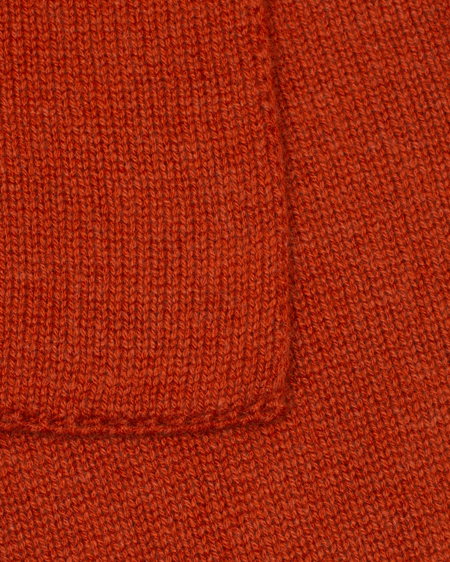 Herren | Piacenza Cashmere Short Loop Cashmere Sarf Orange | Piacenza Cashmere | Short Loop Cashmere Sarf Orange