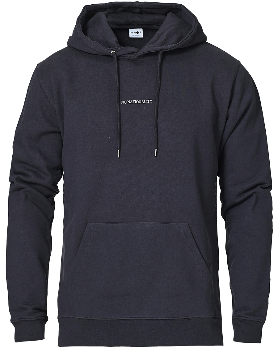 Herren | Pullover | NN07 | Barrow Printed Hoodie Navy Blue
