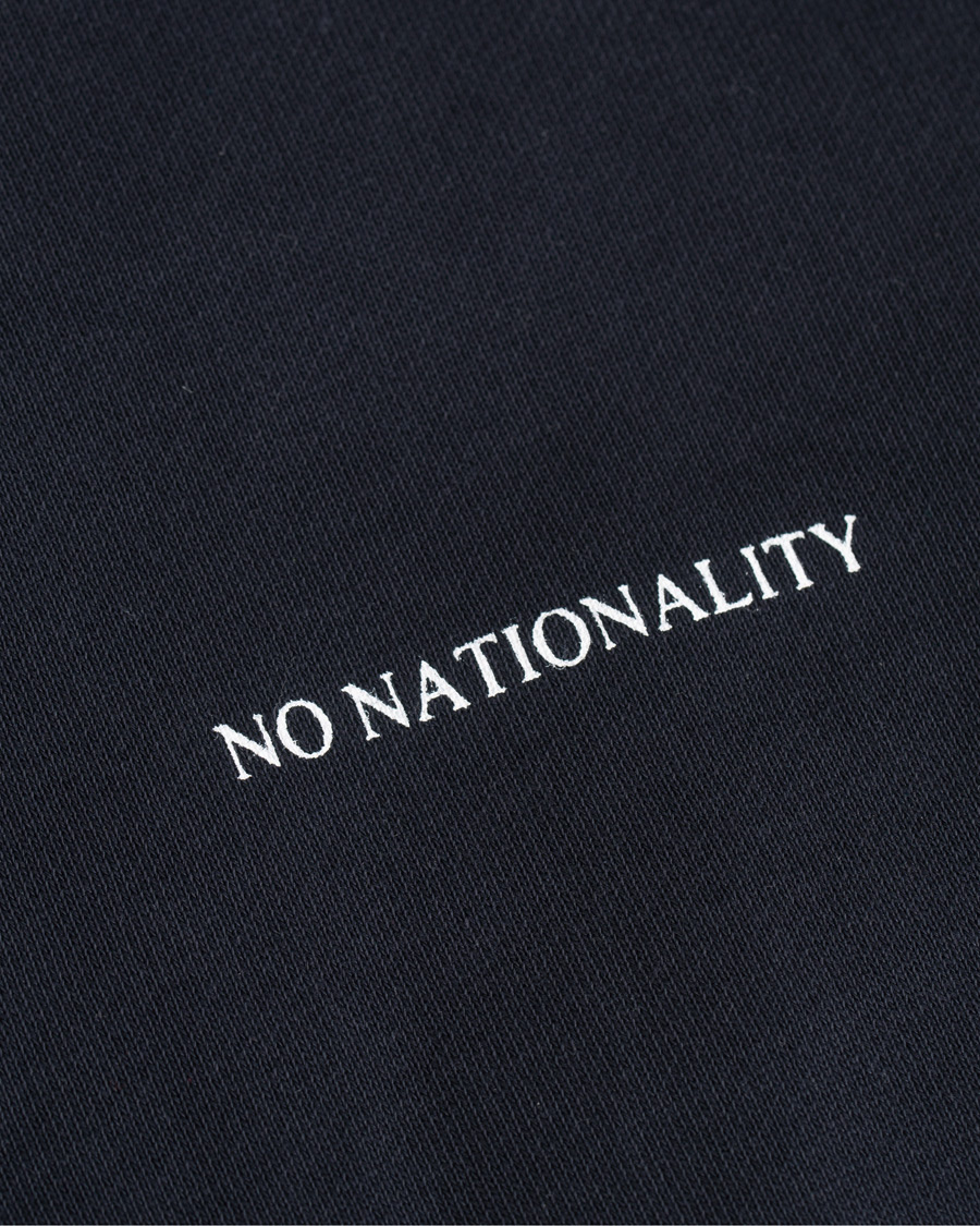 Herren | Pullover | NN07 | Barrow Printed Hoodie Navy Blue
