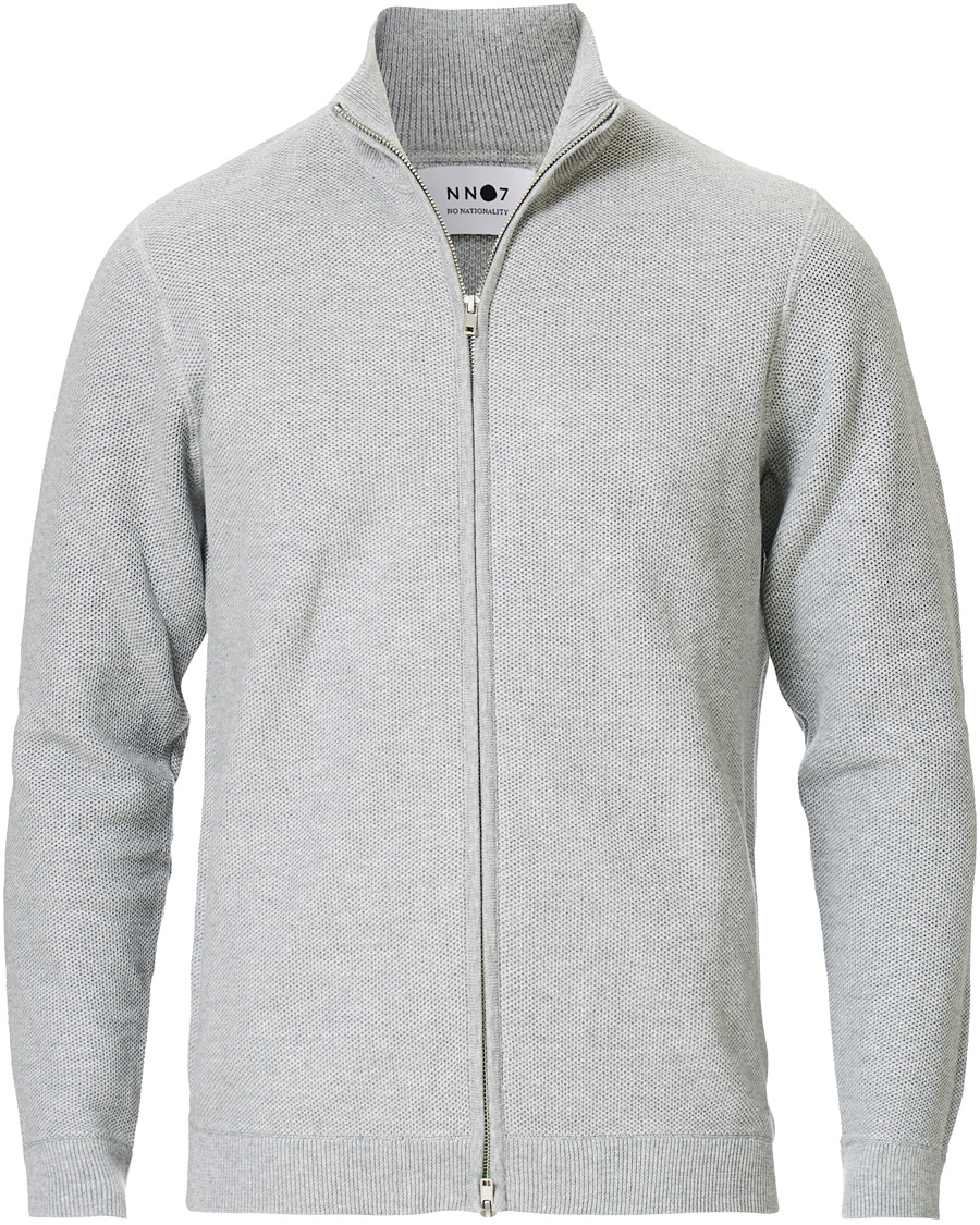 Herren | Pullover | NN07 | Patrick Full Zip Medium Grey Melange