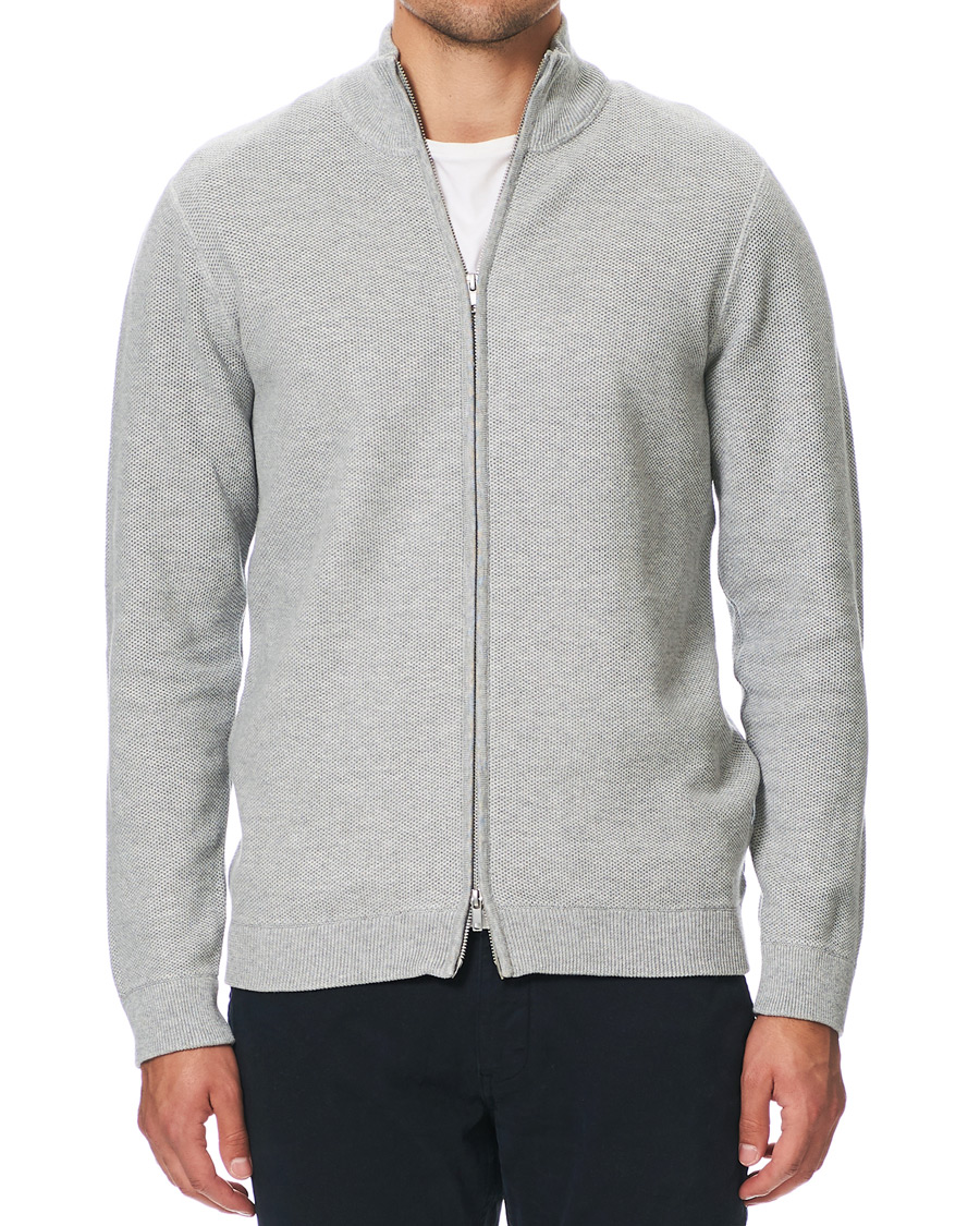 Herren | Pullover | NN07 | Patrick Full Zip Medium Grey Melange