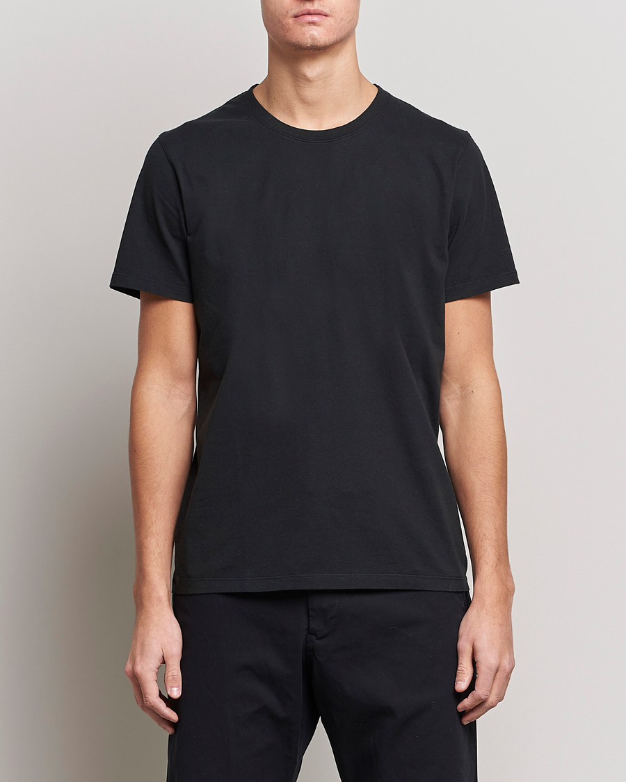 Herren | Schwartze t-shirts | NN07 | Pima Crew Neck Tee Black