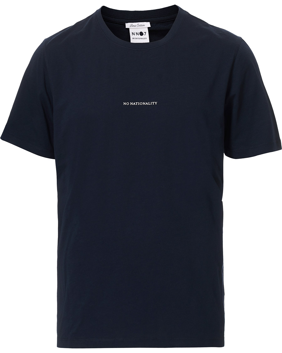 Herren | T-Shirts | NN07 | Ethan Printed Crew Neck Tee Navy Blue