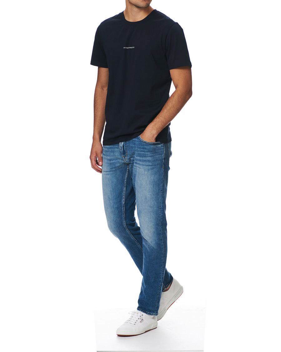 Herren | T-Shirts | NN07 | Ethan Printed Crew Neck Tee Navy Blue