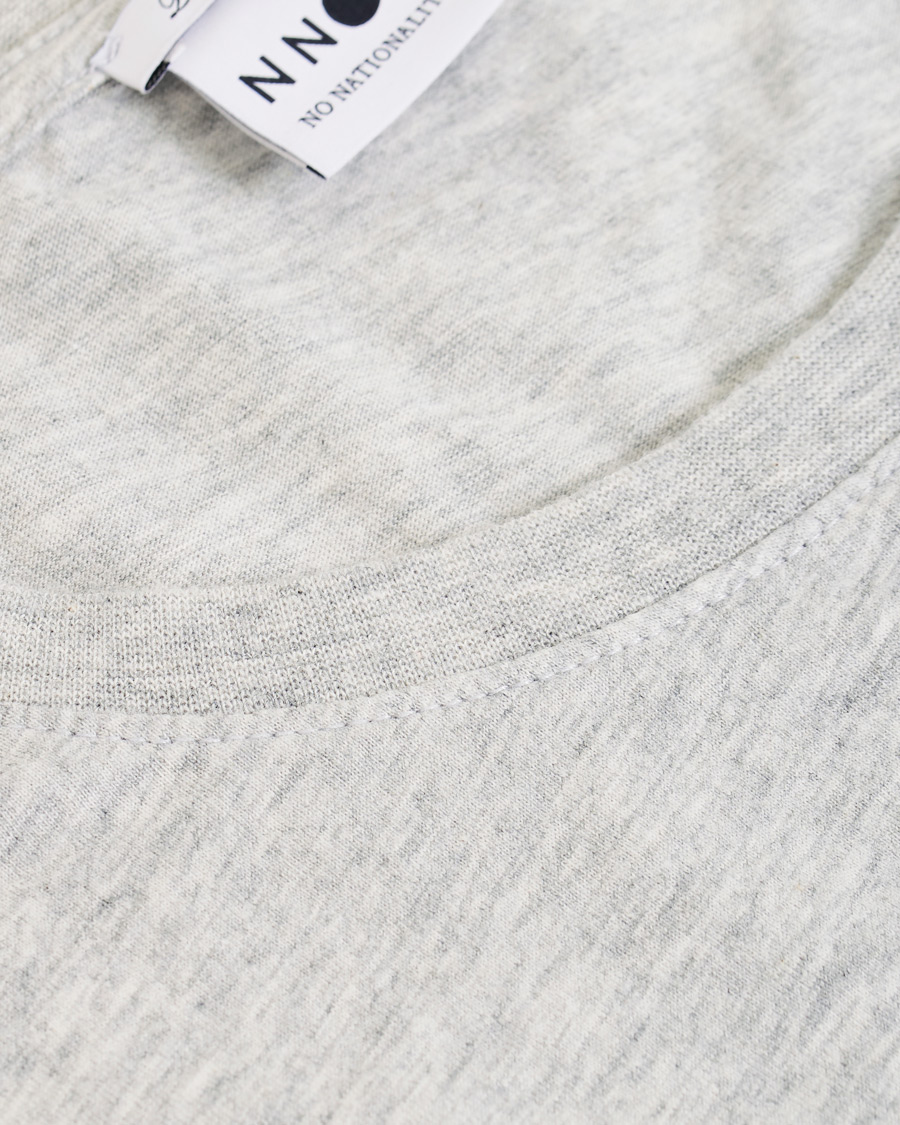 Herren | T-Shirts | NN07 | Ethan Printed Crew Neck Tee Light Grey Melange