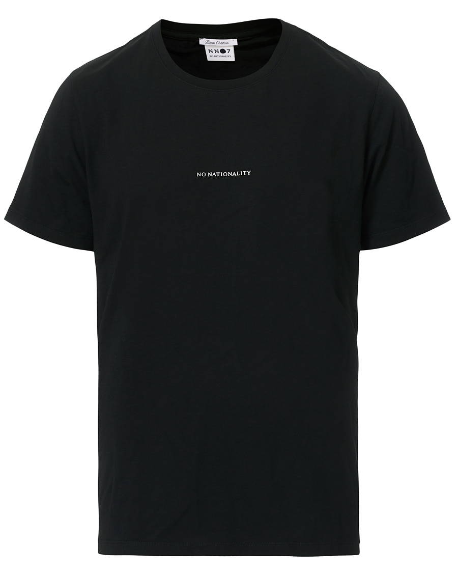 Herren | T-Shirts | NN07 | Ethan Printed Crew Neck Tee Black