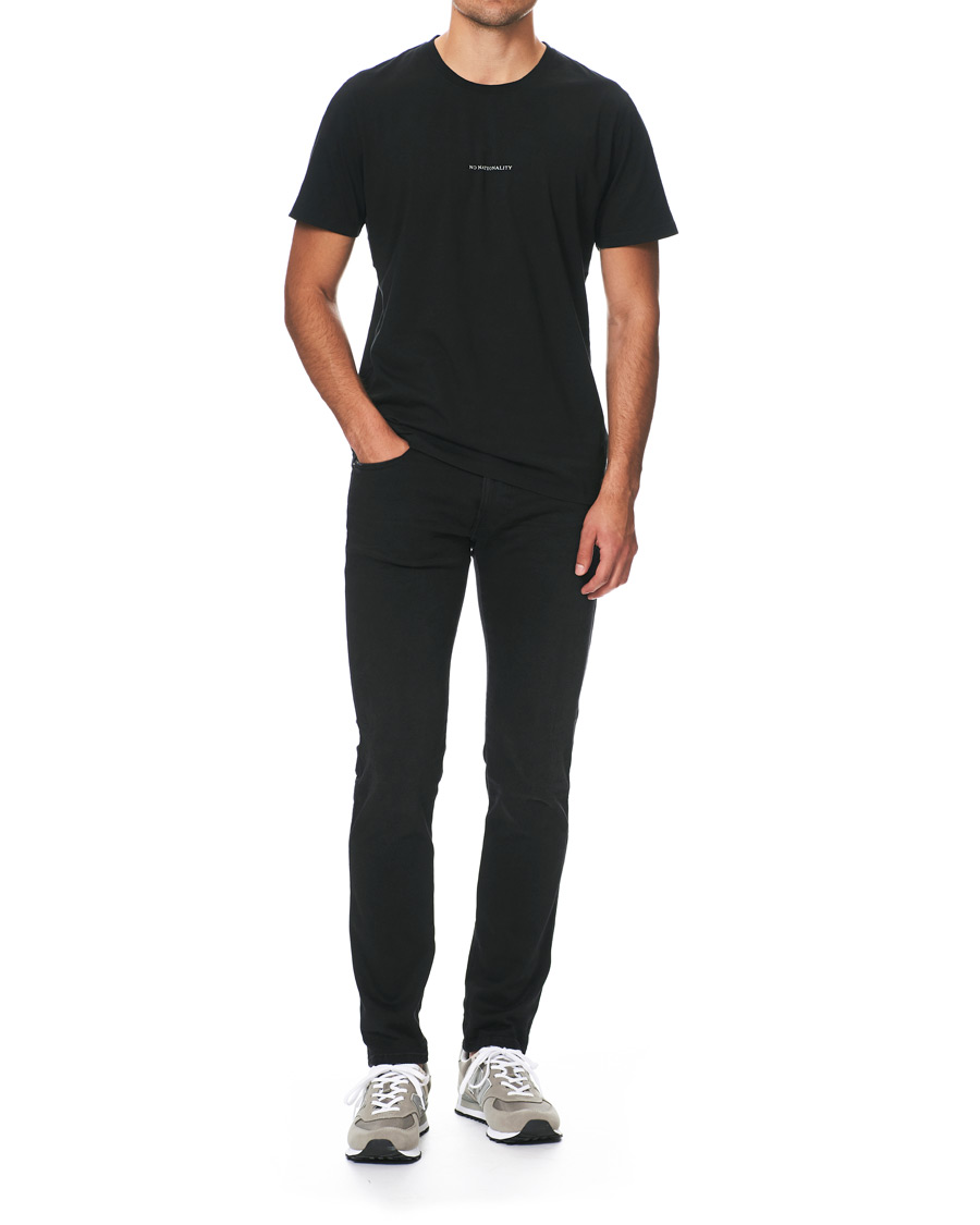 Herren | T-Shirts | NN07 | Ethan Printed Crew Neck Tee Black