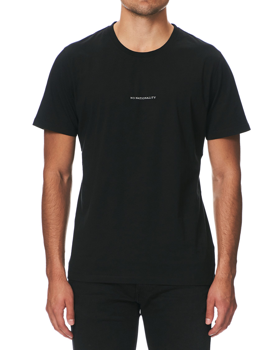 Herren | T-Shirts | NN07 | Ethan Printed Crew Neck Tee Black