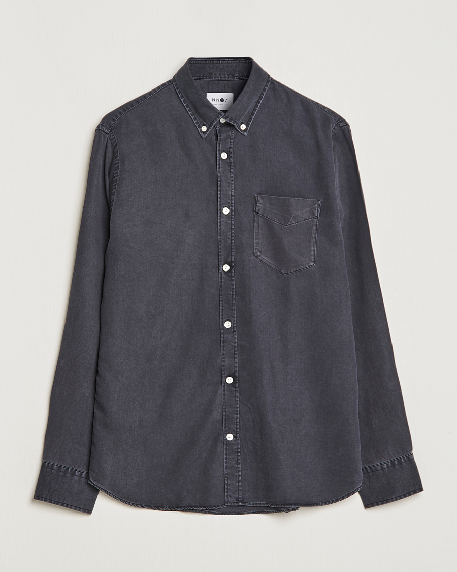 Herren | Hemden | NN07 | Levon Tencel Denim Shirt Black