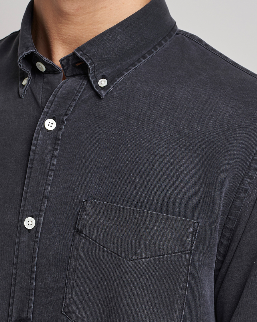 Herren | Hemden | NN07 | Levon Tencel Denim Shirt Black