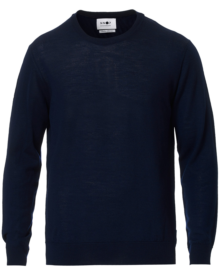 Herren | Pullover | NN07 | Ted Extra Fine Merino Crew Neck Pullover Navy Blue