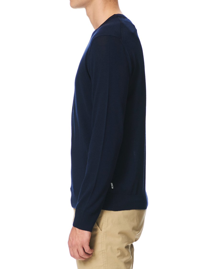 Herren | Pullover | NN07 | Ted Extra Fine Merino Crew Neck Pullover Navy Blue