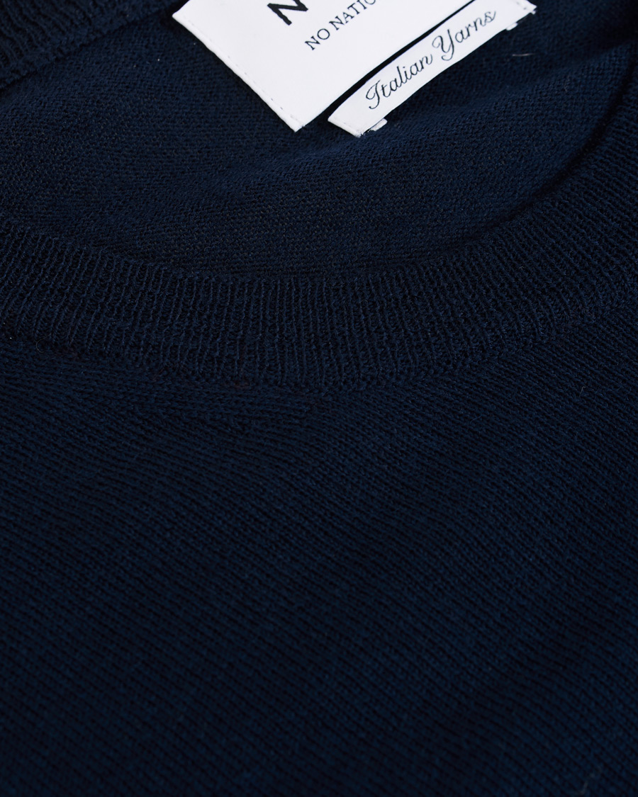Herren | Pullover | NN07 | Ted Extra Fine Merino Crew Neck Pullover Navy Blue