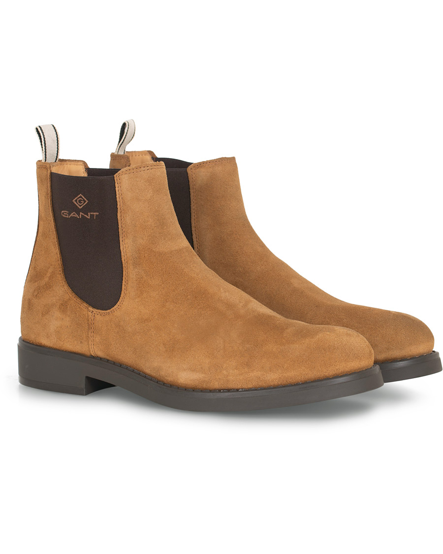 Herren | GANT Oscar Chelsea Boot Cognac Suede | GANT | Oscar Chelsea Boot Cognac Suede