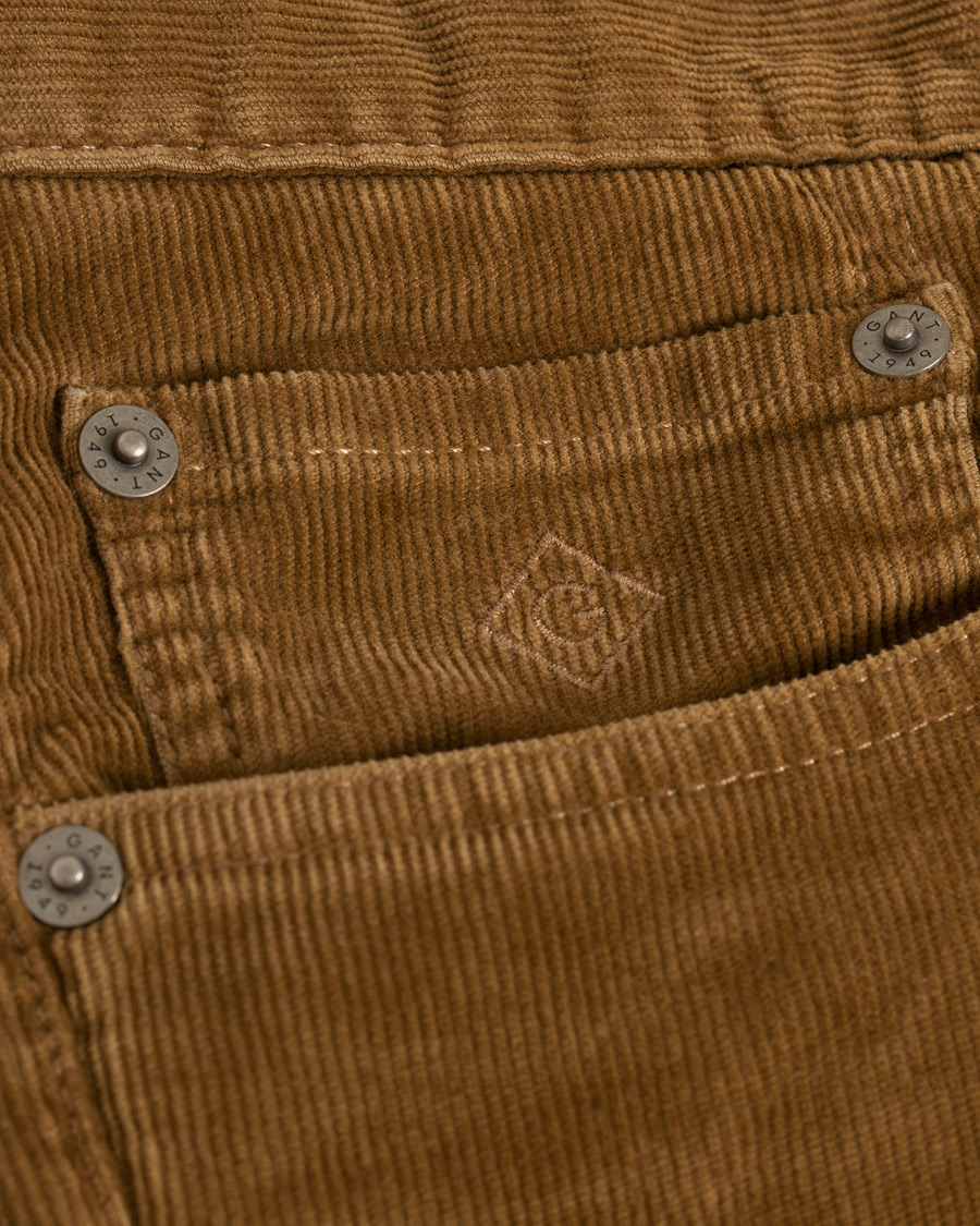 Herren | Hosen | GANT | Slim Fit Corduroy 5-Pocket Jeans Warm Khaki