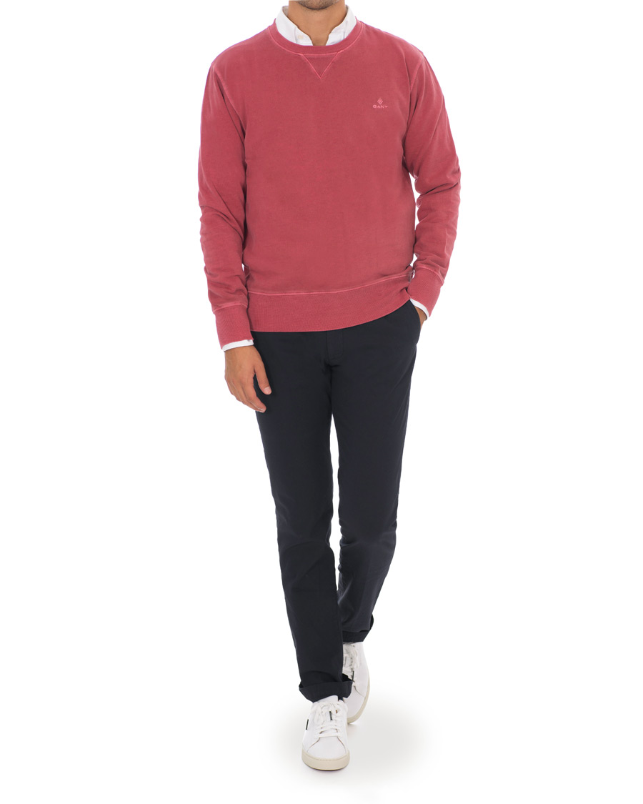 Herren | Pullover | GANT | Winter Faded Crew Neck Sweatshirt Mahogany Red